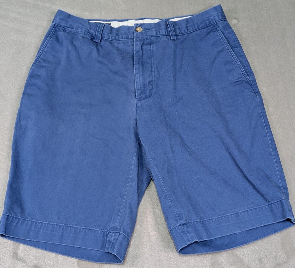 Polo Ralph Lauren Shorts Mens 32 Blue Chino Flat Front Classic Casual Summer